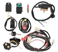 Trkimal Faisceau de câbles Loom Solenoid Relais Bougie d'allumage Bobine Régulateur CDI pour 4 temps ATV 50cc 70cc 90cc 110cc 125cc Dirt Pit Bike Buggy Quad Démarrage électrique Moteur