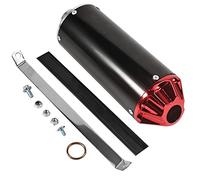 Trkimal Silencieux d'échappement arrière universel pour moto - 28 mm - En acier inoxydable - Avec joint de serrage - Pour 50 cc, 70 cc, 90 cc, 110 cc, 125 cc, ATV, Dirt Pit, Quad Bike, Motocross