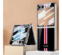 Trkk-Galaxy Z Flip 5 5g,Étui Pour Téléphone Portable Ultra Mince En Verre 9h Peinte Brillante,Housse De Téléphone Pliable Pour Samsung Galaxy Z Flip 5 5g-Noir Limité
