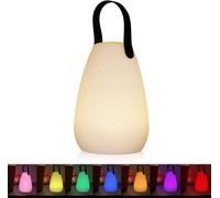 Trkk-Lampe de Table Lampe de Chevet Portative, LED étanche Rechargeable sans Fil Multicolore Dimmable Lampe de Jardin Extérieure LED, Terrasse, Lanterne Intérieure (Sergé)