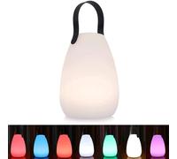 Trkk-Lampe de Table Lampe de Chevet Portative, LED étanche Rechargeable sans Fil Multicolore Dimmable Lampe de Jardin Extérieure LED, Terrasse, Lanterne Intérieure (lisse)