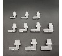 TRLOIYEW 5 PCS Tuyau Barb 1/8" 1/4" 3/8" 1/2" 3/4" Filetage Mâle Coude en Plastique Connecteur Raccord De Tuyau pour Aquarium Fish Tank Pompe À Air-14.2mm, 1/8 "