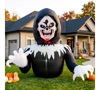TRMESIA Décoration gonflable de 2,4 m pour Halloween, fantôme effrayant avec lumières LED, décoration d'extérieur et d'intérieur