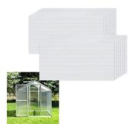 TRMLBE 14X Plaques pour Toiture Polycarbonate de Serre 4 mm Panneau Alvéolaire Double Feuilles de Polycarbonate Transparentes de 700 g/m² Feuilles de Toit - 605x1210x4mm