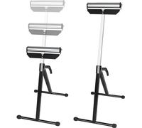 TRMLBE 2x Tréteau à roulettes réglable en hauteur Tréteau à roulettes 68-107cm, Tréteau de travail pliable avec pieds antidérapants Tréteau pliable en acier Tréteau de support Max. jusqu'à 60KG/pièce