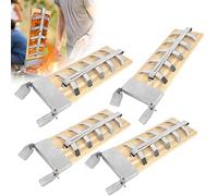 TRMLBE 4X Planche à Saumon Flammé en Hêtre Planches à Fumer avec Support pour Griller Planche en Bois de Cèdre 5 Niveaux réglable pour Brasero, Grill
