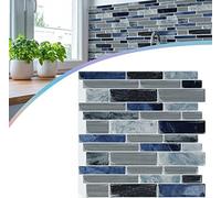 TRMLBE Autocollants pour carrelage 30x30cm PVC film pour carrelage 10 pièces-1 jeu de film décoratif autocollant carreaux adhésifs coupés décor carrelage, pour cuisine salle de bain salon chambre(type