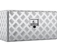 TRMLBE Boîte à outils 110L Aluminum Truckbox 76x36x40 cm Boîte à timon avec serrure & clés Coffre de rangement pour camion Voiture Mallette de transport verrouillable
