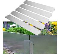 TRMLBE Bordure de pelouse métallique 40m-40 pièces Bordure de tonte Galvanisé 100 x 15 cm par pièce Adaptable Flexible Bordure de parterre pour plantes de jardin Culture maraîchère Floral, Argenté