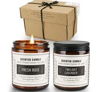 TRMLBE Bougie parfumée Bougies d'aromathérapie Set cadeau 120 g, 4 pièces pot à pharmacie avec couvercle noir Set de décoration de bougies parfumées