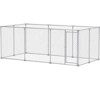 TRMLBE Cage pour chiens 400x200x165 cm Grand parc pour chiens avec porte Parc pour chiots Niche pour chiens Extérieur & Intérieur Clôture pour chiens, Rectangulaire