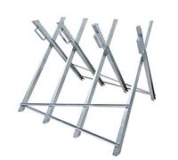 TRMLBE Cheval de Scie 150 kg Cheval de Scie à Bois Cadre de Scie pour Tronçonneuse Cheval de Bois Pliable Métal Acier 82 x 80,5 x 79 cm - Argent