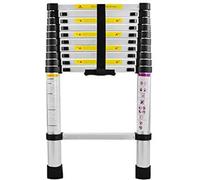 TRMLBE Echelle télescopique Aluminium pliable 3,2M Echelle multifonctionnelle Echelle simple Echelle multi-usages Echelle extensible 11 marches Escabeau en aluminium de qualité supérieure Capacité de