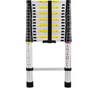 TRMLBE Echelle télescopique Aluminium pliable 4,4M Echelle multifonctionnelle Echelle simple Echelle multi-usage Echelle extensible 15 marches Escabeau en aluminium de qualité supérieure Capacité de c