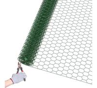 TRMLBE Grillage métallique 20m Grillage métallique 100cm de hauteur Grille découpable Grillage hexagonal Fil de lièvre 1,3mm d'épaisseur pour volailles Lapins Poules