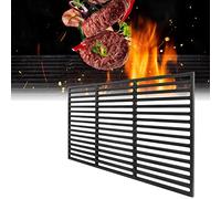 TRMLBE Grille en Fonte Émaillée 54 x 34 cm Grille de Barbecue Rectangulaire en Fonte Équipement de Haute Qualité pour Barbecue Grill à Gaz, Noir