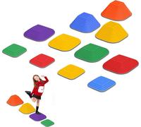 TRMLBE Pierres empilées Pierres d'équilibre pour enfants, 11 pièces d'équilibre Pierres de rivière Blocs d'équilibre antidérapants Set Coloré Coordination Entraîneur d'équilibre enfants pour intérieur