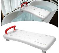 TRMLBE Planche de bain 70x31cm Siège de bain adulte senior 41-63cm Réglable Planche de bain pour s'asseoir Matériau PP Planche de siège pour baignoire Planche de douche MAX. 150KG Planche de bain, poi