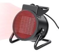TRMLBE Radiateur soufflant Économie d'énergie 2KW Chauffage céramique silencieux Chauffage électrique avec protection contre la surchauffe et chauffage rapide Chauffage de chantier, Noir