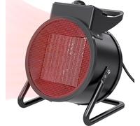 TRMLBE Radiateur soufflant Économie d'énergie 3KW Chauffage céramique silencieux Chauffage électrique avec protection contre la surchauffe et chauffage rapide Chauffage de chantier, Noir