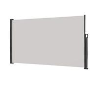 TRMLBE Store Vertical Extensible de 1,8m x 3m pour Balcon et Terrasse, Pare-Soleil et Brise-Vue avec Poignée et Support en Aluminium, Gris