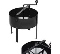 TRMLBE Tamis manuel Tamis de jardin Terre Ø 40cm Tamiseur à trous efficace en acier de haute qualité Tamis à compost avec broche rotative Tamis de terre pour jardin Tamis roulant Tamis de sable, pour