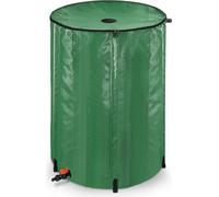 TRMLBE Tonneau de pluie 200 litres Tonneau de pluie pliable Réservoir d'eau de pluie avec tonneau de pluie Couverture de protection en PVC & 6 barres de support & valve de vidange Réservoir d'eau, ver