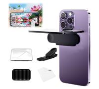 TRMPLX Spiegelreflektor Clip Smartphone - Objektiv mit Spiegeleffekt, verstellbarer Clip aus HD-Glas, perfekt für Vlogging & kreative Smartphone-Fotografie (Schwarz)