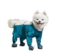 trmqnaf Pantalon anti-poussière pour animaux de compagnie, vêtements anti-saleté pour promenades de chien, imperméables pour chiots bichon frisé (S(3-5 ))