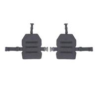 TRN BAC Protection des jambes tactique Molle - Noir et gris - Équipement tactique réglable - Protection des cuisses - Équipement d'entraînement en plein air pour la randonnée airsoft