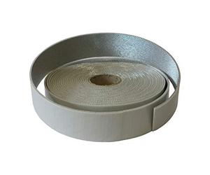 TROCELLEN Joint thermo-isolant auto-adhésif ignifuge et auto-extinguible [H 4cm - L 10m] pour la réparation de tuyaux isolants, haute résistance avec film métallisé anti-rayures.