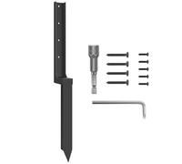 Trochate Kit de Réparation de Clôture,Kit de Réparation pour Poteaux de Clôture | Pointes de Remplacement Métalliques Renforcées Faciles à Installer pour Inclinée