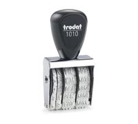 Trodat 1010 Classic Fer à coudre manuel, mois en lettres, taille du marquage env. 4 x 26 mm.