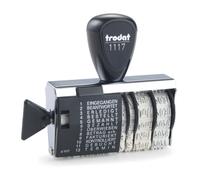 Trodat 1117 Classic Date and Word Band Stamp, Month abbreviated, Print Size 6 x