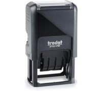 Trodat 4750/L2 Printy Tampon dateur avec plaque texte « Eingegangen » Noir