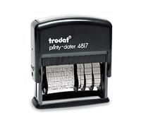 Trodat 4812 Printy Tampon dateur avec nom des jours Hauteur des caractères : 3,8 mm Noir [Français non garanti]