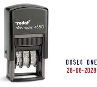 Trodat 4850 horodateur avec texte C'est arrivé le