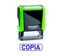 Trodat 4911 Printy Tampon formule commerciale avec texte copie, encreur automatique, taille de la plaque de texte 37 x 14 mm, bleu