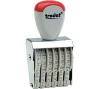 trodat 51 1546 Tampon numérique à 6 chiffres Dimensions de l'empreinte : 4 x 26 mm(S)