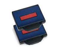 Trodat 6-50/2DB Lot de 2 cassettes d'encrage Swop Pad pour tampons 5430 et 5435 (Bleu/rouge)