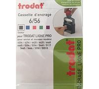 Trodat Blister de cassette d'encre noire B156001 pour tampons Professional Line 5117, 5204, 5206 et 5460 - Empreinte vive et nette - Idéale pour recharger les tampons encreurs