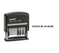 trodat cassette d'encrage 6/4817, bleu, sur blister