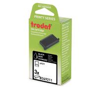 Trodat Cassette d'encre de rechange pour tampon Printy 4921 - Noir - Lot de 3
