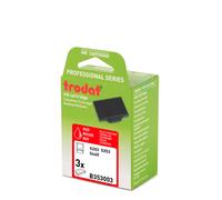 Trodat Cassette d'encre de rechange pour tampon Professional 6/53 - Lot de 3 - Rouge