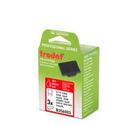 Trodat Cassette d'encre de rechange pour tampons Professional 6/56 - lot de 3 - Rouge