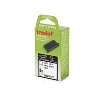 Trodat Cassettes d'encre de rechange pour tampons Printy 4817 - Pack de 3 cassettes noires