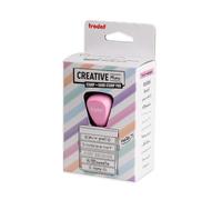 Trodat Creative Lot de mini tampons pour enfants Messages créatifs - 12 impressions, tampons créatifs en rose pastel, avec encreur en rose, noir, vert, 30 x 5 mm