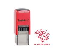 Trodat Tampon de motivation edy FIX pour enseignants – Dragon fort – Auto-encreur 20 x 20 mm
