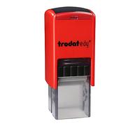 Trodat edy FIX Tampon de motivation pour enseignants et éducateurs, kit de tampons de motivation - 1 motif dragon fort, allemand, boîtier rouge, empreinte rouge, auto-encreur - 20 x 20 mm