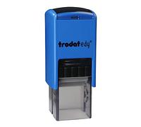Trodat edy FIX Tampon de motivation pour enseignants et éducateurs, kit de tampons de motivation - 1 motif étoile Prima allemand, boîtier bleu, empreinte bleue, auto-encreur - 20 x 20 mm